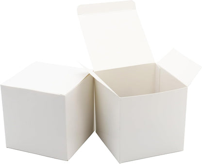 Oletx 24 Pcs Colorful Paper Gift Boxes, Small Candy Boxes Bulk, 3x3x3 inch Gift Box with Lids, Goodie Treat Boxes for Party Favors, Birthday Gifts, Wedding Gifts