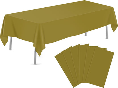 tujol Royal Blue 6 Pack Plastic Table Cloth 54" x 108", Disposable Tablecloths Rectangle Table Cover, Plastic Tablecloths for Parties