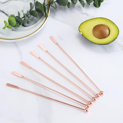 5 pcs Stainless Steel Coffee Beverage Stir Sticks Cocktail Stirrers Drink Swizzle Stick 7.4" Swizzle Stick Picks Tools