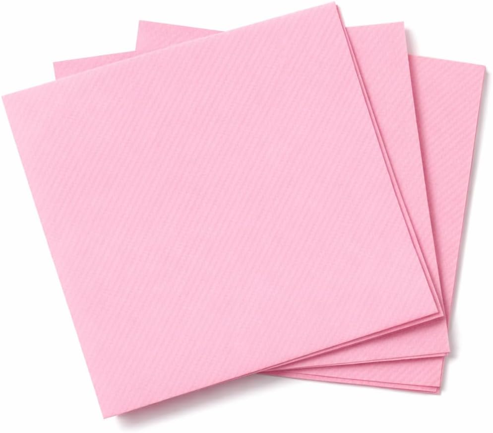 AH AMERICAN HOMESTEAD Cocktail Napkins-Disposable Beverage/Bar Napkins-White Linen-Like Square Napkins-Eco-Friendly & Compostable-Everyday Use, Party or Wedding 4.75inch x 4.75inch (100 Count, White)