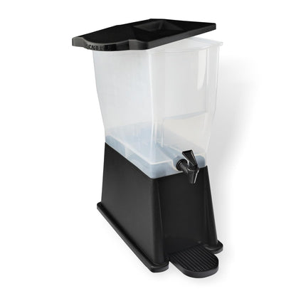 Carlisle FoodService Products Trimline Double Base Rectangular Beverage Dispensers with Spigot for Catering, Buffets, Restaurants, Polycarbonate (Pc), 2 x 3.5 Gallons, Black