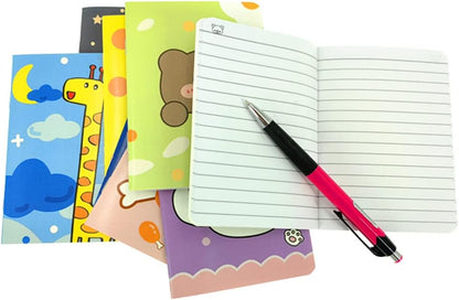 ALIMITOPIA 24pcs Mini Notebook Portable Pocket Notebook Journal Steno Memo MiniDaily NotePad,3.5X5 inches,24 sheets,College Ruled Pages(Cartoon Animals)