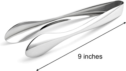 Premium Stainless Steel Serving Tongs (9'' Large)