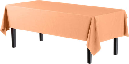 12-Pack Premium Plastic Tablecloth 54in. x 108in. Rectangle Table Cover - Dark Blue - Colors A