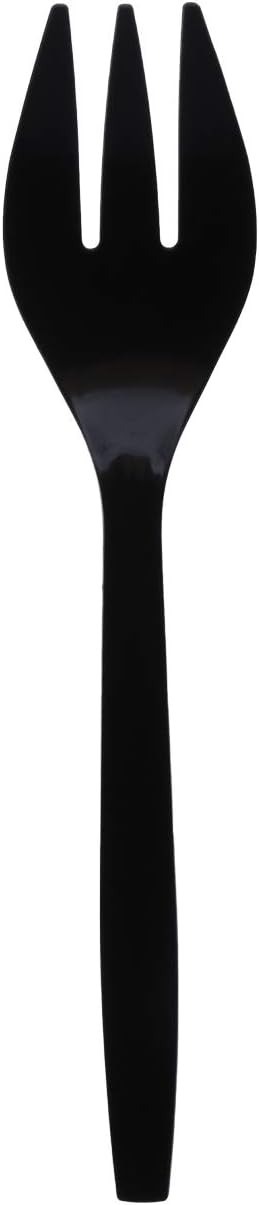 Party Essentials Plastic Serving Utensils for Party Buffet Kit, Black, Spoons/Forks/Tongs, 18-Piece