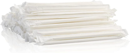 5.75 inch Orange Paper Cocktail Straws, Short Disposable Drinking Straws 500 Counts, Unwrapped - Compostable
