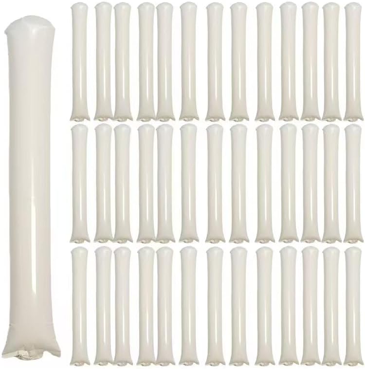 40pcs Round headTeam Spirit Boom Sticks Thunder Sticks Cheering Sticks Team Spirit Plastic Cheerleading Spirit Stick Clapper Inflatable Noise Maker Sports Supply (Glitter color)