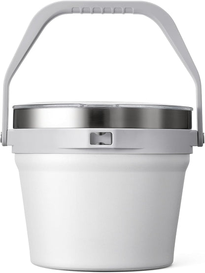 COKTIK 7L Insulated Ice Bucket with Lid，Double Wall Vacuum Stainless Steel Beverage Bucket Keeps Frozen Longer，Holds 6 Longnecks or 3 Bottles of Wine，for Cocktail, Champagne, Large Parties(Blue)