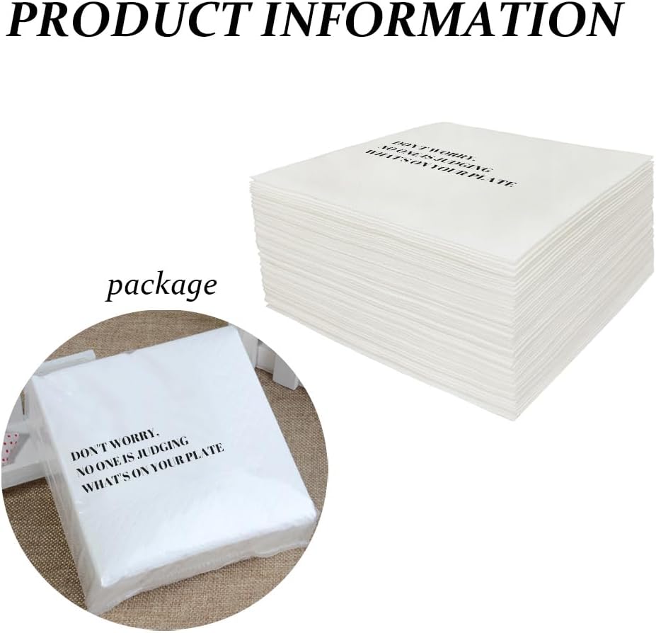 Funny Cocktail Napkins 100Pcs Funny Quotes Saying Disposable Paper Party Napkins 4.5 x 4.5 Two-ply (I Feel Sorry For People Who Don’t Know Us Napkins)