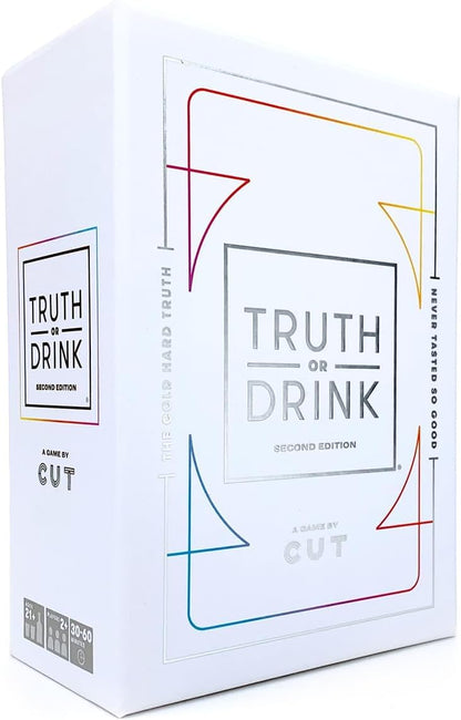 Truth or Drink Party Game by Cut I As Seen on TikTok, YouTube, and Snapchat | 410 Hilarious Questions | Ages 21+ | 2+ Players I Fun Games for Adults