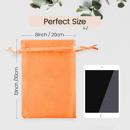 Meowoo 100PCS Organza Bags, 3x4in Small Mesh Bags Drawstring for Jewelry, Candy, Christmas, Sachets, Festivals, Bathroom Soaps, Makeup Organza, Wrapping Supplies(mixedcolor)