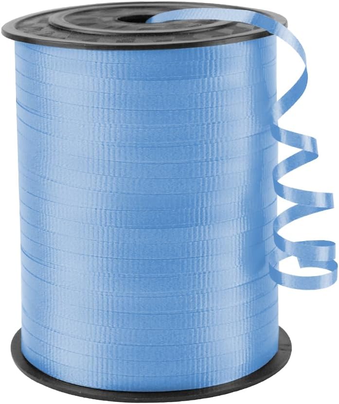 KMER LIFE White Crimped Curling Ribbon, 1/5" Wide x 500 Yards Christmas Curling Ribbons for Gift Wrapping, Party Decoration, Balloon String, Crafting, Balloon Ribbons for Florist Flower (1 Roll)