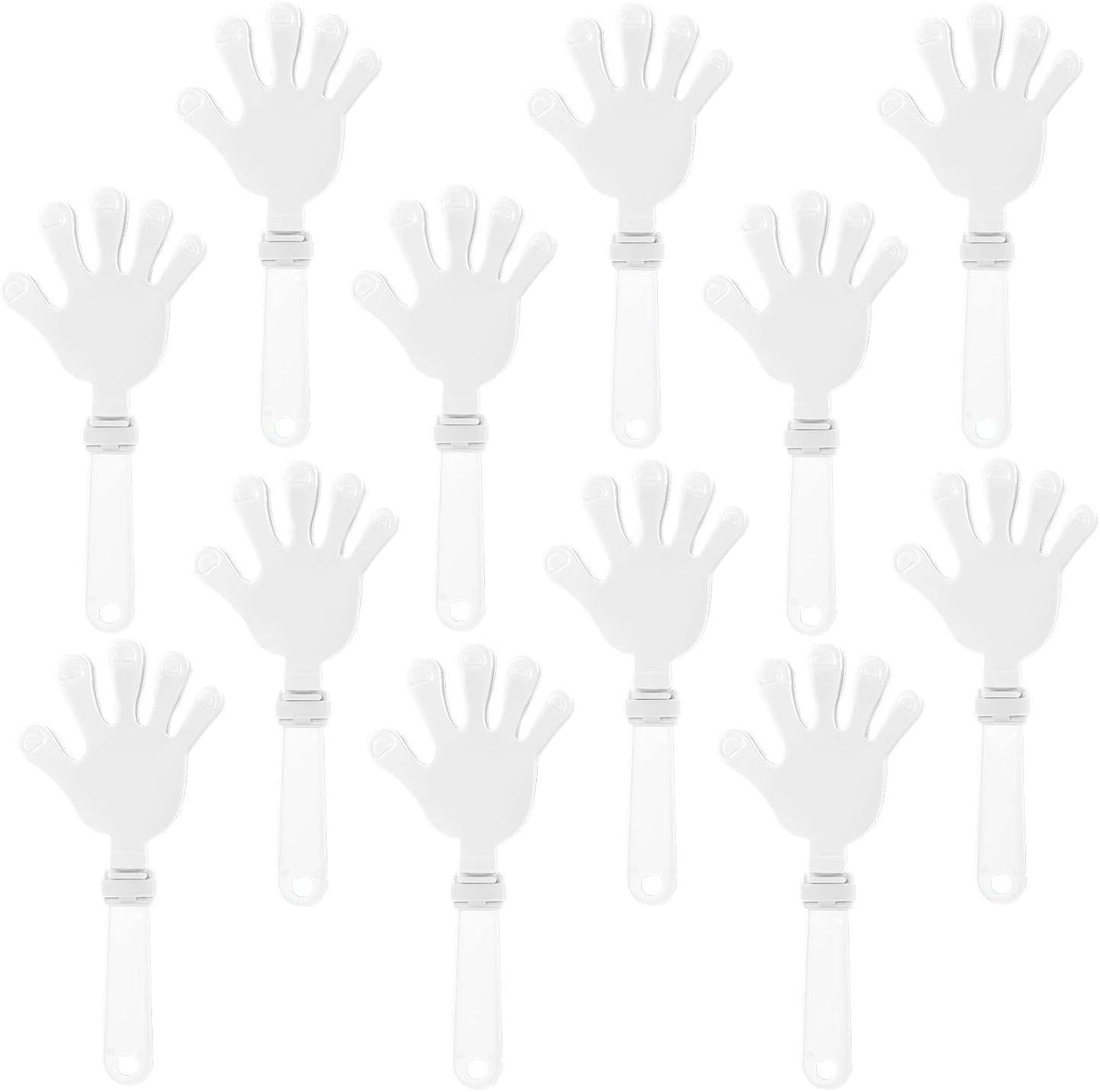 12 Pieces Black Hand Clappers 7.5 Inch Clappers Noisemakers Noise Makers Party Favors Plastic Party Clapper for Sporting Events Cheers Ball Dance Basketball Football Noisemakers（Black）
