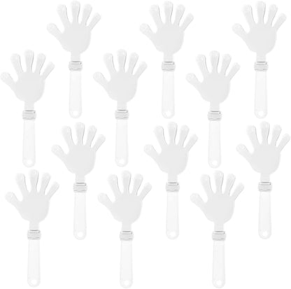 12 Pieces Black Hand Clappers 7.5 Inch Clappers Noisemakers Noise Makers Party Favors Plastic Party Clapper for Sporting Events Cheers Ball Dance Basketball Football Noisemakers（Black）
