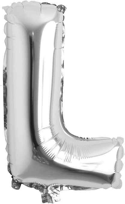 16" inch Single Silver Alphabet Letter number Balloons Aluminum Hanging Foil Film Balloon Wedding Birthday party decoration banner Air Mylar Balloons (16 inch Silver 0)
