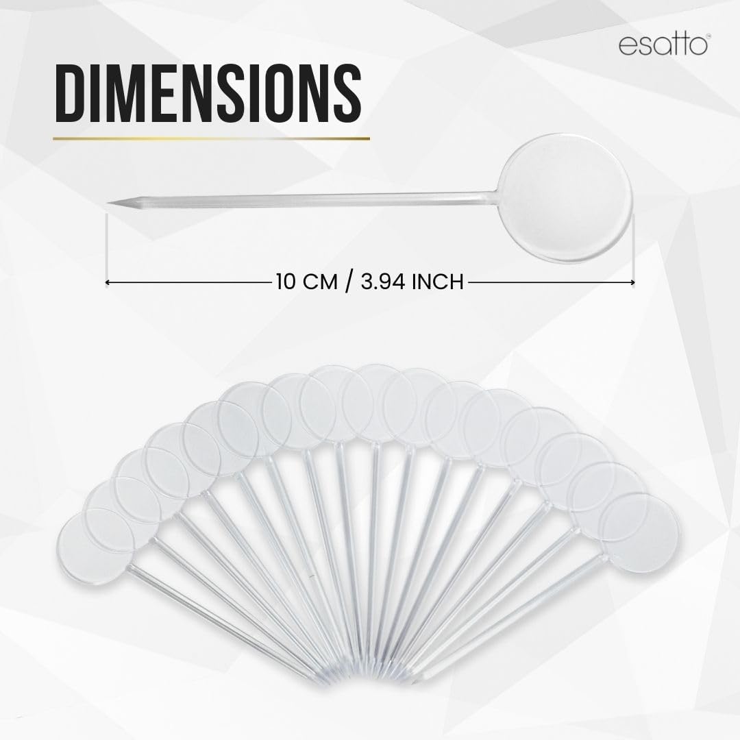 1000 Pcs Cocktail Picks Prism 7.62cm (3") - Sleek, Stylish Garnish for Cocktails, Perfect Plastic Toothpicks for Appetizers & Drinks, Versatile Fancy Skewers Food Pick for Charcuterie Parties