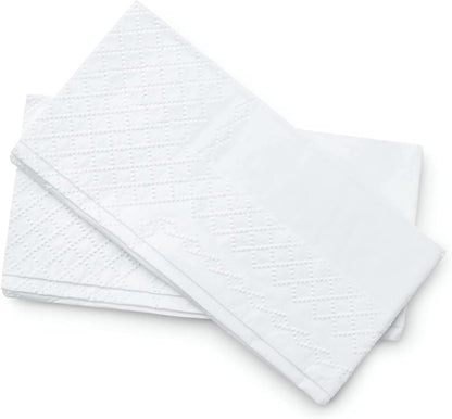Bell Marque White Dinner Napkin-300 2-Ply White Dinner Napkins, 0.1" Height, 17" width, 15" Length (Pack of 300)
