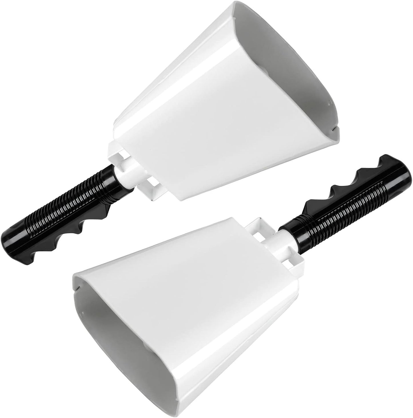 BLUE PANDA Cowbell Noise Maker - 9-Inch, Royal Blue, Pack of 2 - Metal Cowbell Instrument with Ergonomic Handle - Cheering Bell for Stadium Cheers & Celebratory Noise Maker