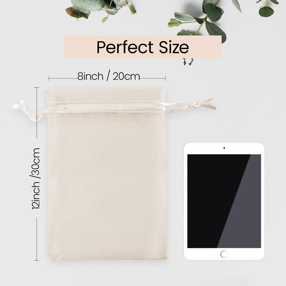 Meowoo 100PCS Organza Bags, 3x4in Small Mesh Bags Drawstring for Jewelry, Candy, Christmas, Sachets, Festivals, Bathroom Soaps, Makeup Organza, Wrapping Supplies(mixedcolor)