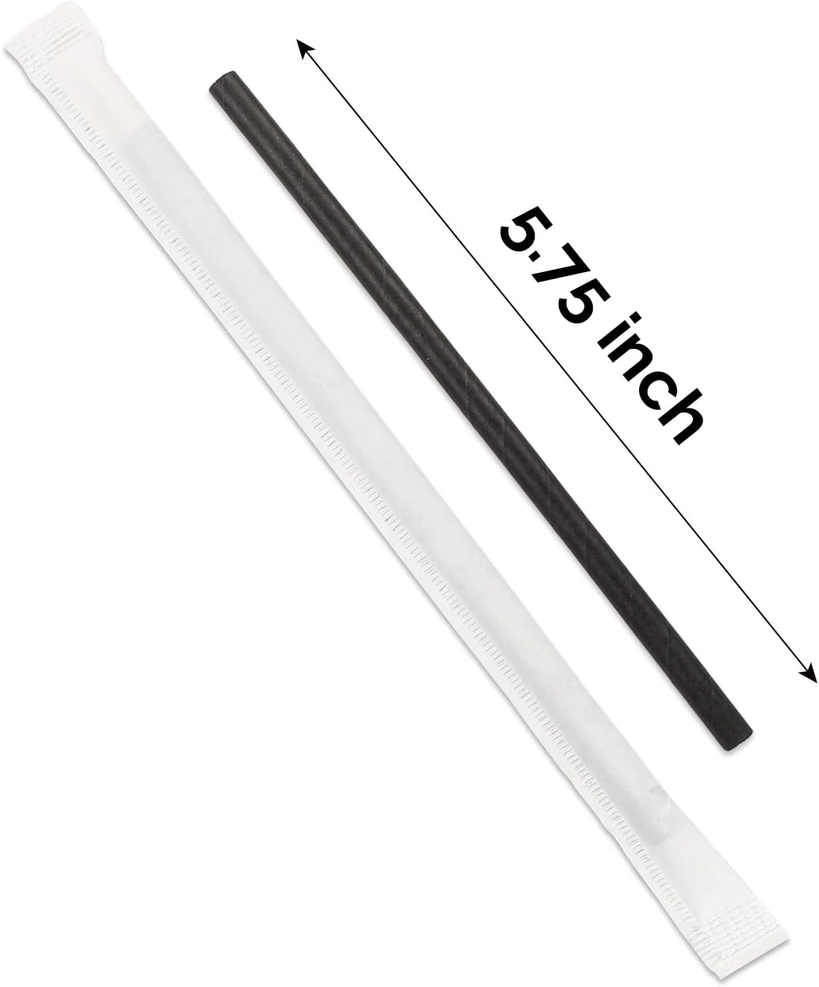 5.75 inch Orange Paper Cocktail Straws, Short Disposable Drinking Straws 500 Counts, Unwrapped - Compostable