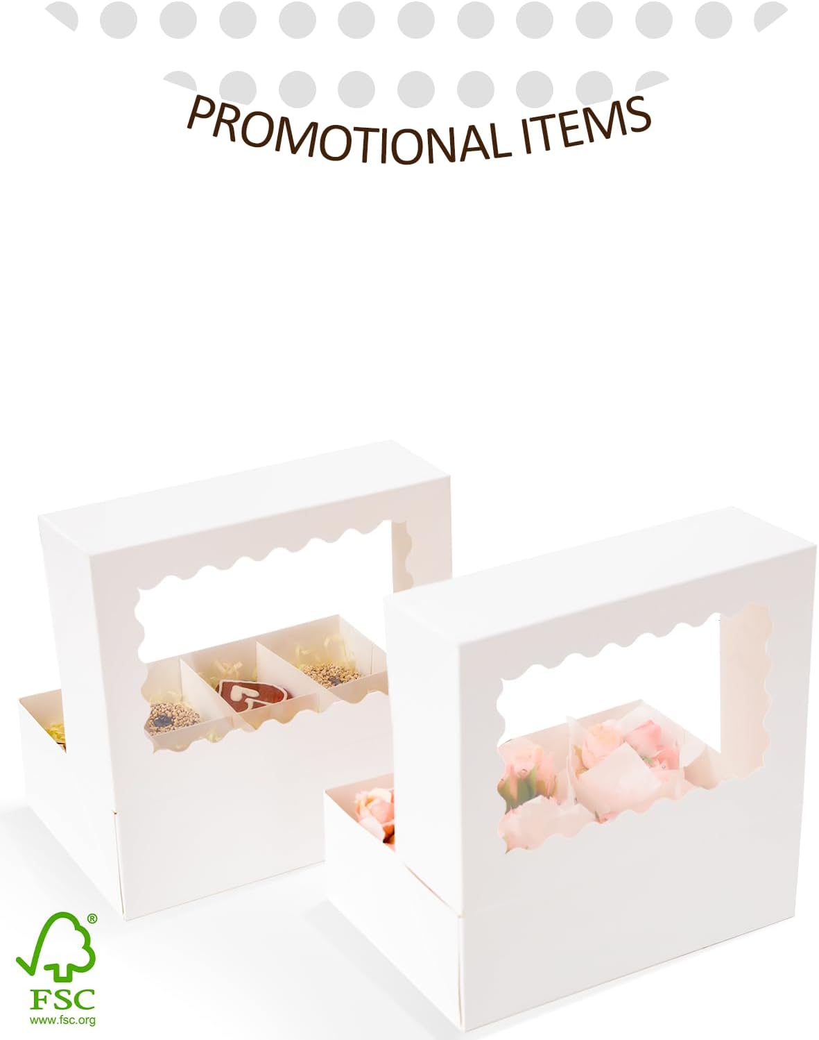 qiqee Auto-pop Up Cupcake Boxes with Window White 40PCS 12 Count Cupcake Box 13"x10"x3.5" Cupcakes Carrier, 12 Cupcake Containers with 2 rolls of pink ribbons