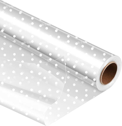JOYIT 100 ft Clear Cellophane Wrap Roll (31.5 in x 100 ft) - 3 Mil Thicken Cellophane Roll,Cellophane Bags Large,Wrapping Paper for Flower Gift Baskets Wrap (31.5" fold into 16")