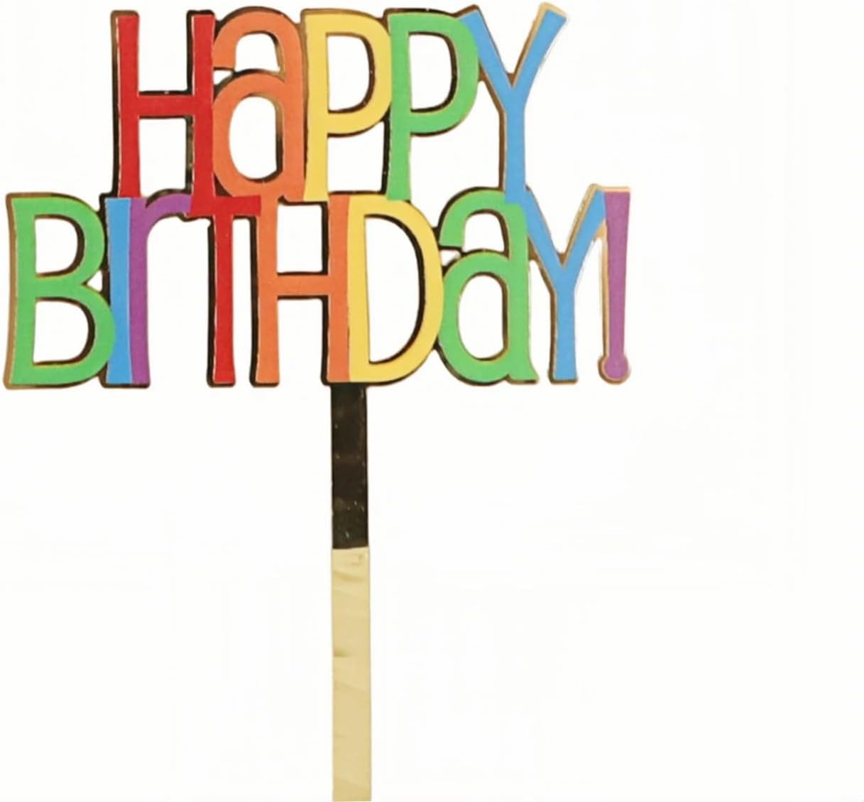 DIY Happy birthday Cake Topper Black Acrylic