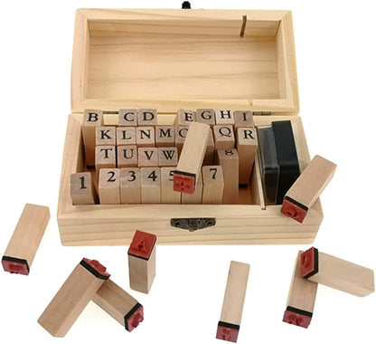 Diary Stamp Set,Wooden Rubber Signet for Children DIY Scrapbooking Card Making(25pcs,Happy Life)