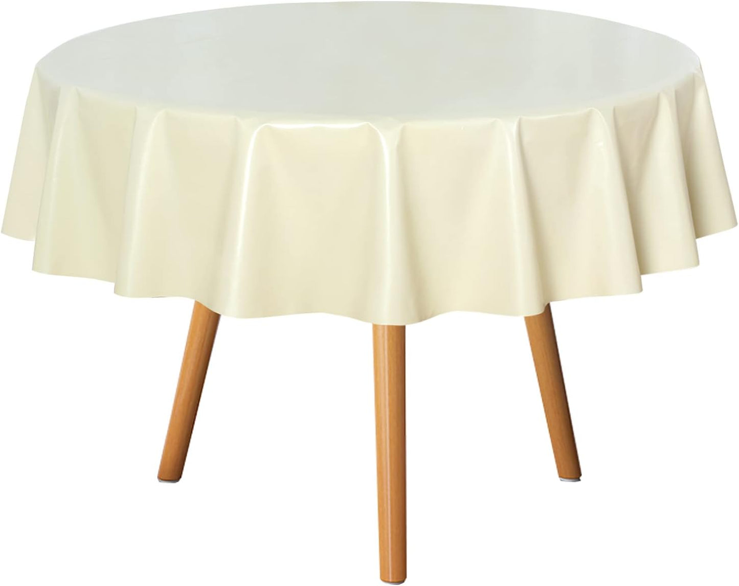 sancua Clear Plastic 100% Waterproof Tablecloth - 54 x 78 Inch - Vinyl PVC Rectangle Table Cloth Protector Oil Spill Proof Wipe Clean Table Cover for Dining Tables, Parties & Camping, Crystal Clear
