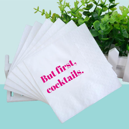 Funny Cocktail Napkins 100Pcs Funny Quotes Saying Disposable Paper Party Napkins 4.5 x 4.5 Two-ply (I Feel Sorry For People Who Don’t Know Us Napkins)
