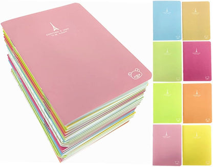 ALIMITOPIA 24pcs Mini Notebook Portable Pocket Notebook Journal Steno Memo MiniDaily NotePad,3.5X5 inches,24 sheets,College Ruled Pages(Cartoon Animals)