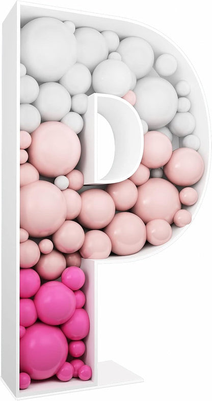 JW Passion - Premium Quality Made 3FT Tall Mosaic Balloon Frame Big Marquee Light Up Letters DIY Kit for Birthday Party Wedding Backdrop Decor Letter A Pre-Cut Foam Board