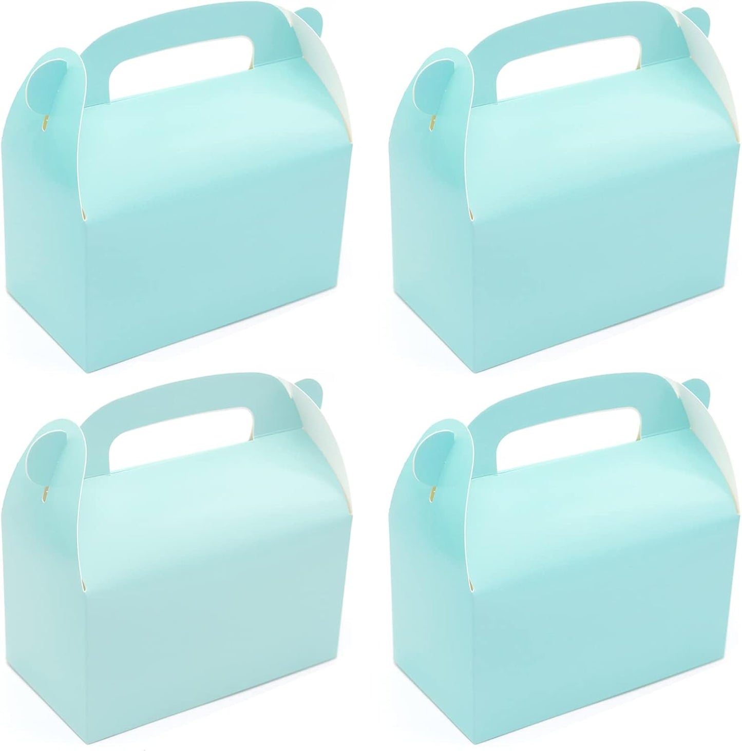 30-Pack Yellow Party Favor Treat Boxes, Goodie Candy Box, Gable Paper Gift Boxes with Handles Perfect for Construction and Chic Yellow Submarine Party Decoration Supplies
