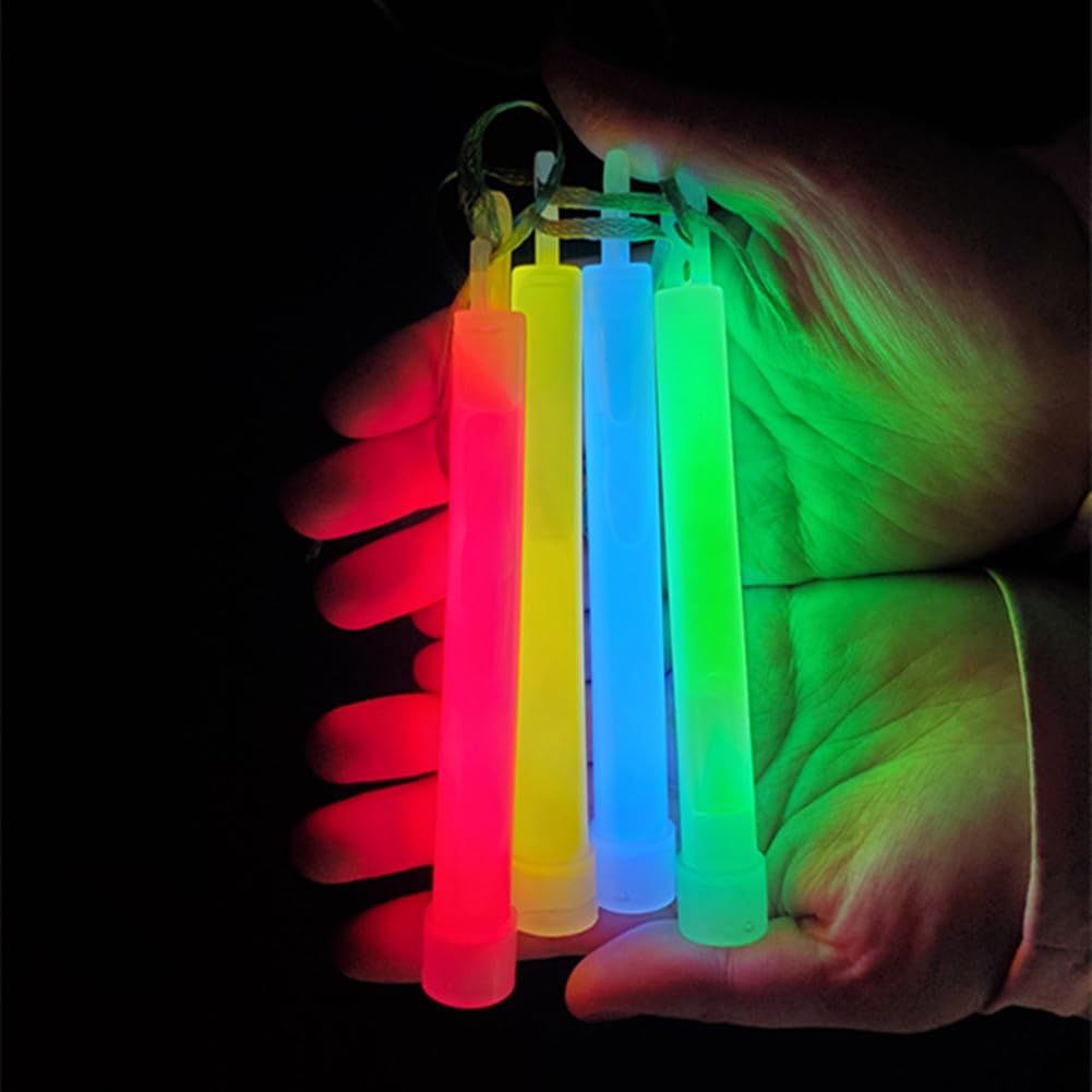 Glow Fever Emergency Safety Military Grade Glow Sticks, 30pcs 6'' Lightsticks, Light Up Ultra Bright with 12 Hours Duration. for Hiking Party Camping Blackouts Hurricane Shelter Survival Kit (Yellow)