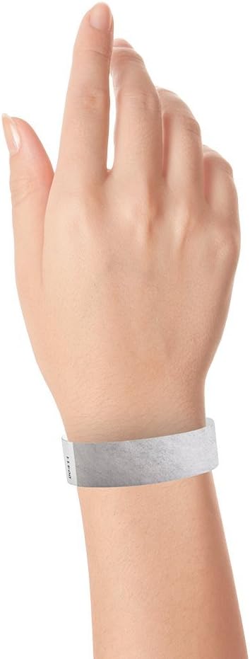 200 WristCo Neon Red Tyvek Wristbands for Events Tamper-Proof Design & Fluorescent Color Prevent Reuse Premium-Grade Bracelets for Hospital & Medical ID, Party & VIP Identification