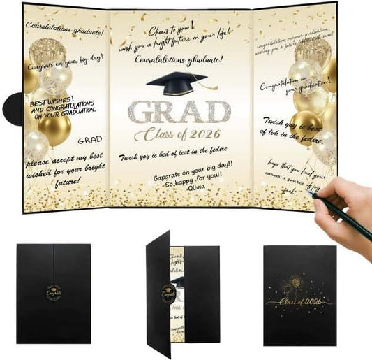 2026 Graduation Guest Book Green, Class of 2026 Congrats Grad Guestbook for High School & College Graduation Party, Keepsake Sign-in Book
