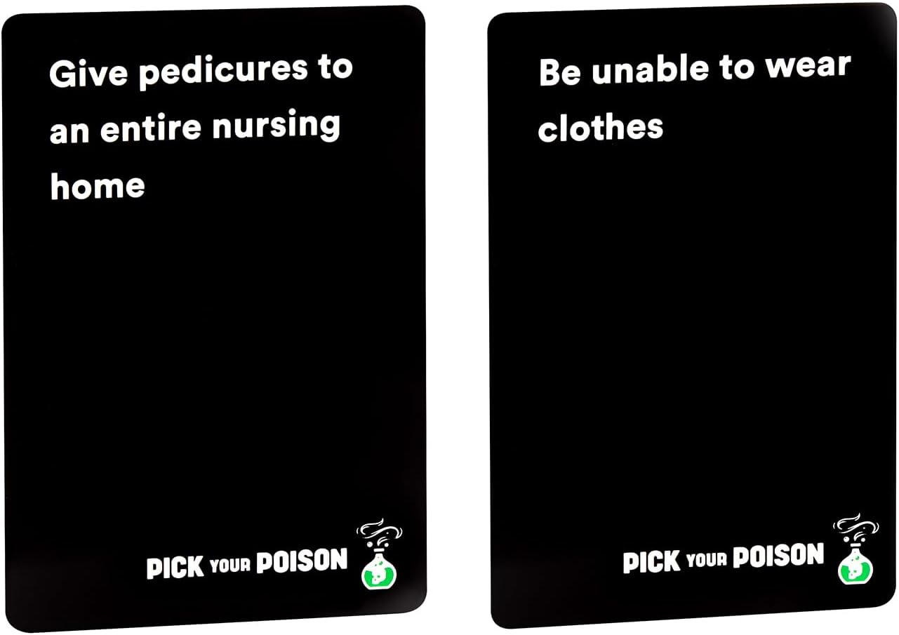 Pick Your Poison After Dark Party Game -The “What Would You Rather Do?” Family Card Game for White Elephant Parties, Stocking Stuffers + Board Games Night with Friends