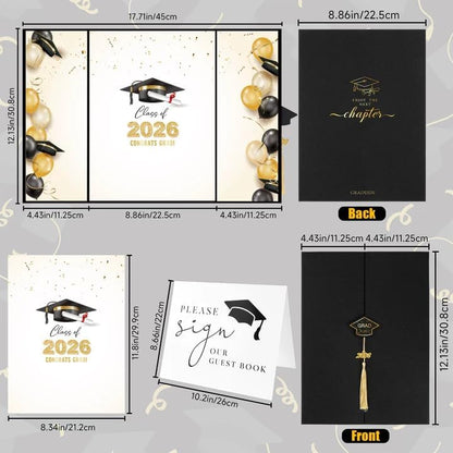 kockuu 2026 Graduation Guest Book Signature Board, Pink Class of 2026 Graduation Sign in Book to Sign Decor for Grad Party High School College Grad Gifts