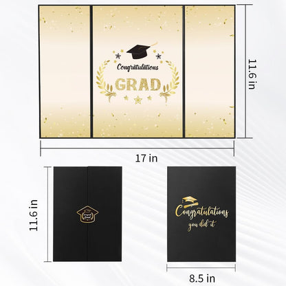 Graduation Decorations 2026, Black Gold Graduation Guest Book, Class of 2026 Grad Guestbook for Graduates Signature Congrats Grad Graduation Party Decorations Favors Supplies Gifts Idea Table Decor