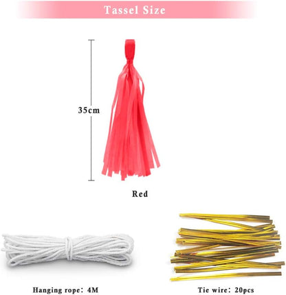 9.8in Blue Tissue Paper Tassel DIY Hanging paper decorations Party Garland Decor for Party Decorations Wedding,Festival,Baby Shower Decoration 20PCS25cm