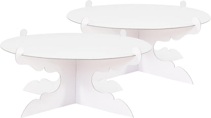 12 inch One Tier Cardboard Cake Stand,Black Cupcake Stand for Birthday Wedding DIY Dessert Decoration