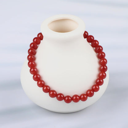 LPBeads Handmade Natural Gemstone Stretch Elastic Bracelet Healing Crystal Round Stone Beads Jewelry Gifts for Women Men
