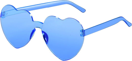 12 Pairs Heart Shaped Sunglasses for Women Colorful Glasses Fun Trendy Transparent Heart Sunglasses Party Favor (Assorted Colors)