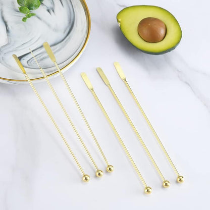 5 pcs Stainless Steel Coffee Beverage Stir Sticks Cocktail Stirrers Drink Swizzle Stick 7.4" Swizzle Stick Picks Tools