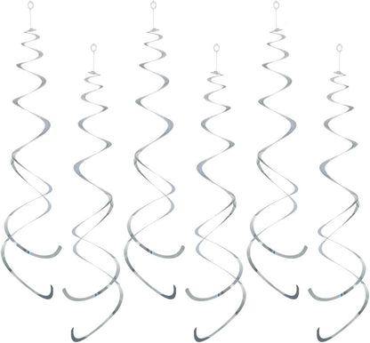 Party Swirl Decorations, Hanging Swirl for Ceiling Decorations, Purple, Pack of 30