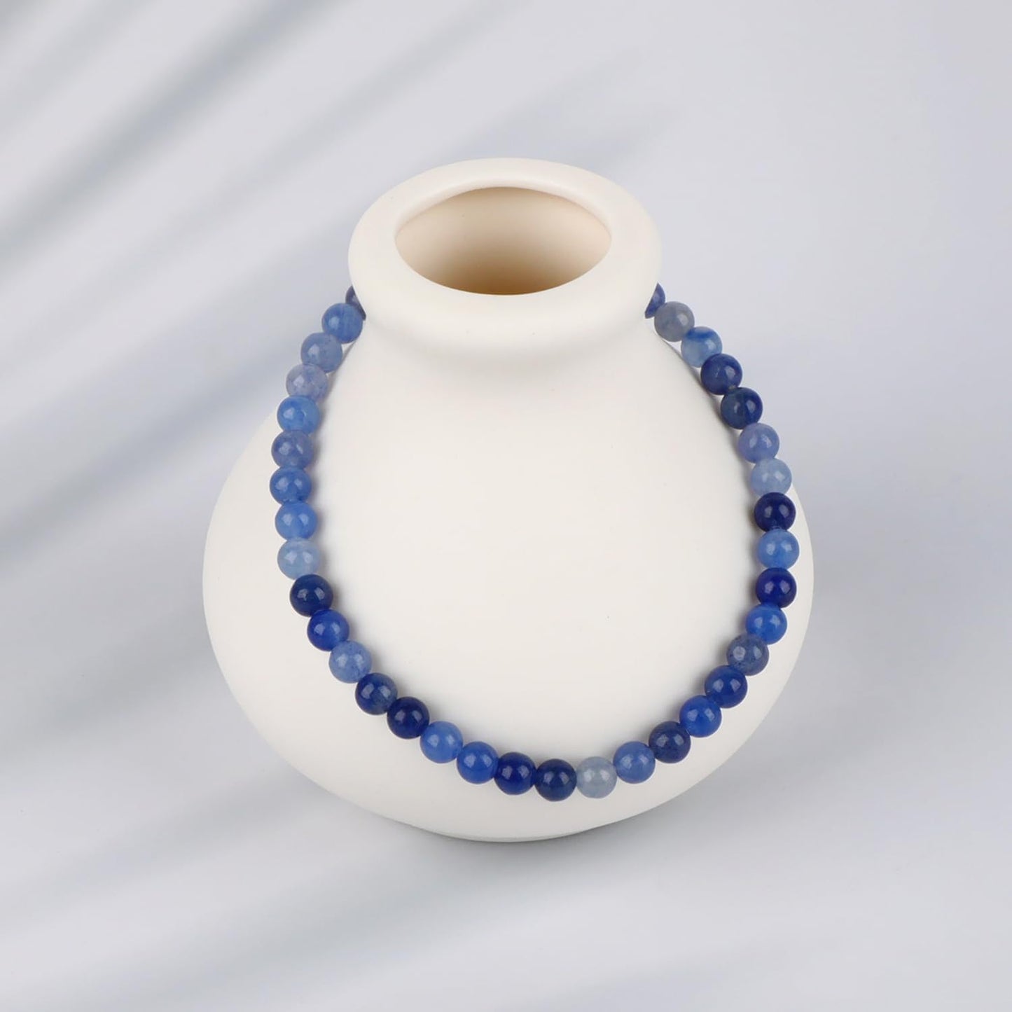 LPBeads Handmade Natural Gemstone Stretch Elastic Bracelet Healing Crystal Round Stone Beads Jewelry Gifts for Women Men
