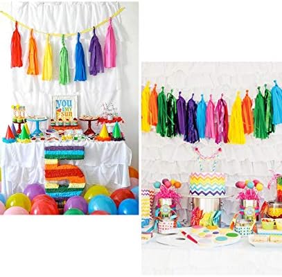 9.8in Blue Tissue Paper Tassel DIY Hanging paper decorations Party Garland Decor for Party Decorations Wedding,Festival,Baby Shower Decoration 20PCS25cm