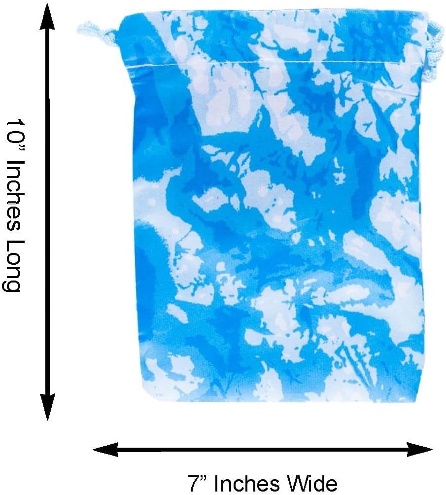 Super Z Outlet Tie-Dye Camouflage Drawstring Bags Party Favors, Arts & Crafts Activity 7"x10" (12)