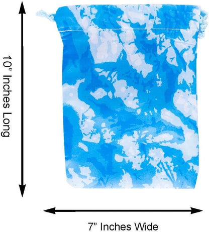 Super Z Outlet Tie-Dye Camouflage Drawstring Bags Party Favors, Arts & Crafts Activity 7"x10" (12)