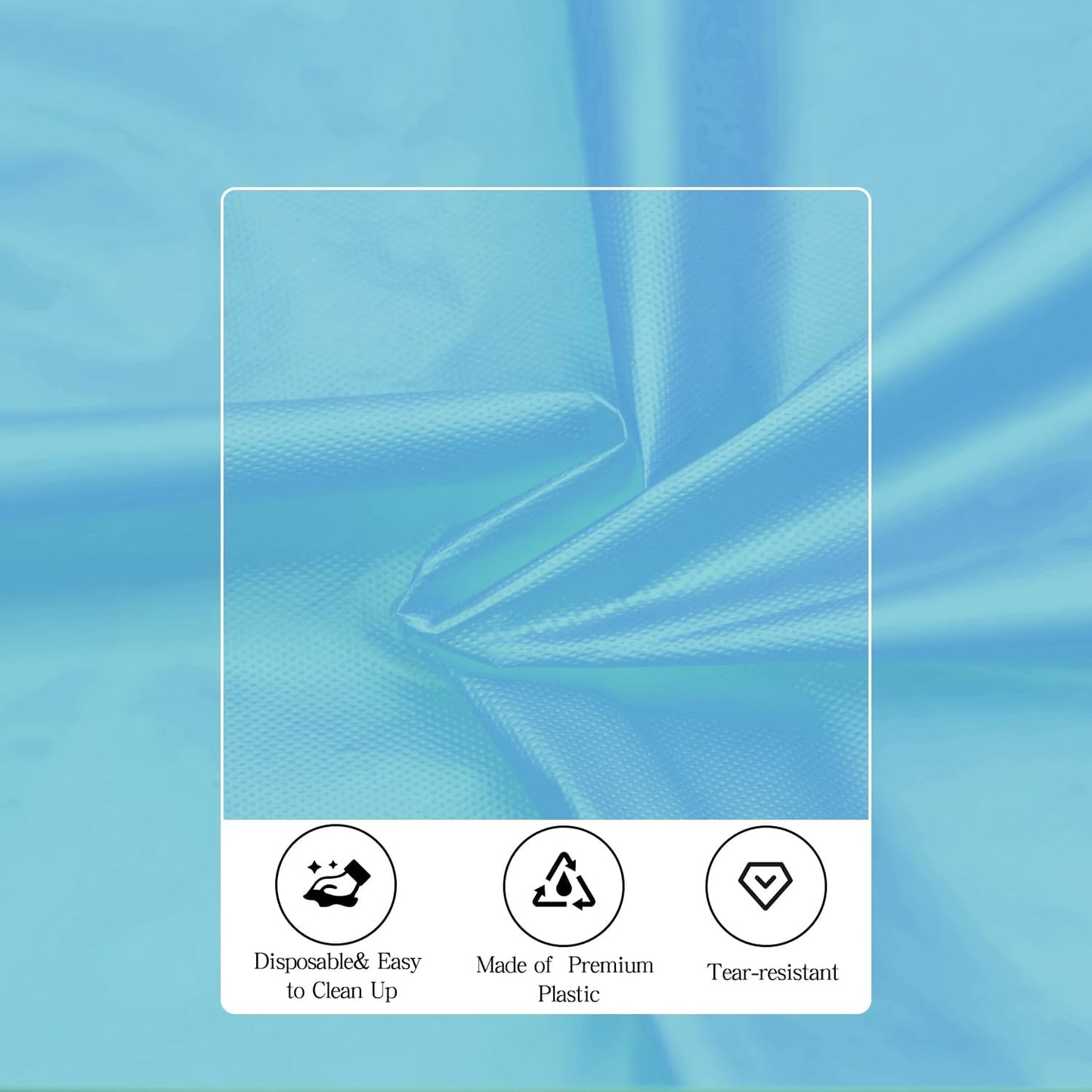tujol Royal Blue 6 Pack Plastic Table Cloth 54" x 108", Disposable Tablecloths Rectangle Table Cover, Plastic Tablecloths for Parties